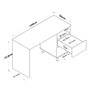 Hanah Home HA109 - 2633 Escritorio de estudio Nogal y Blanco